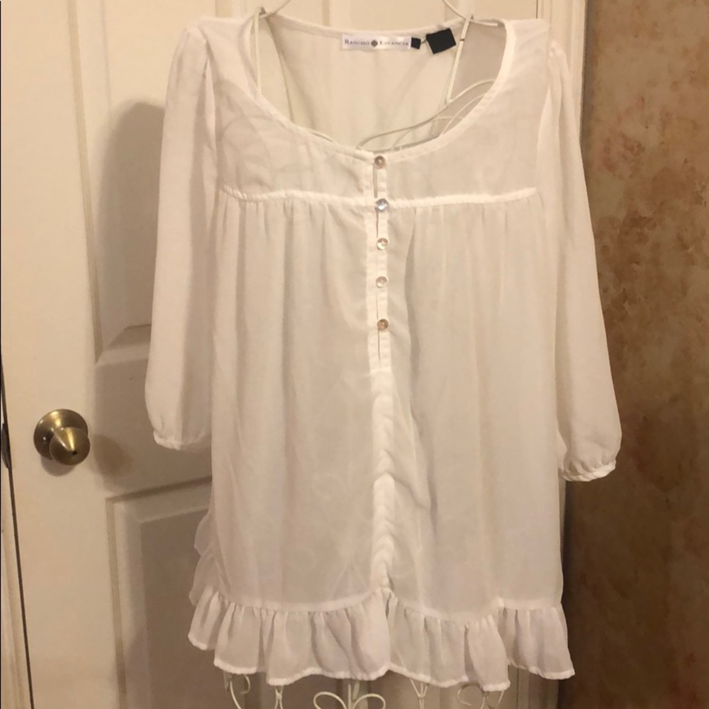 Women’s sheer white flowy western wear